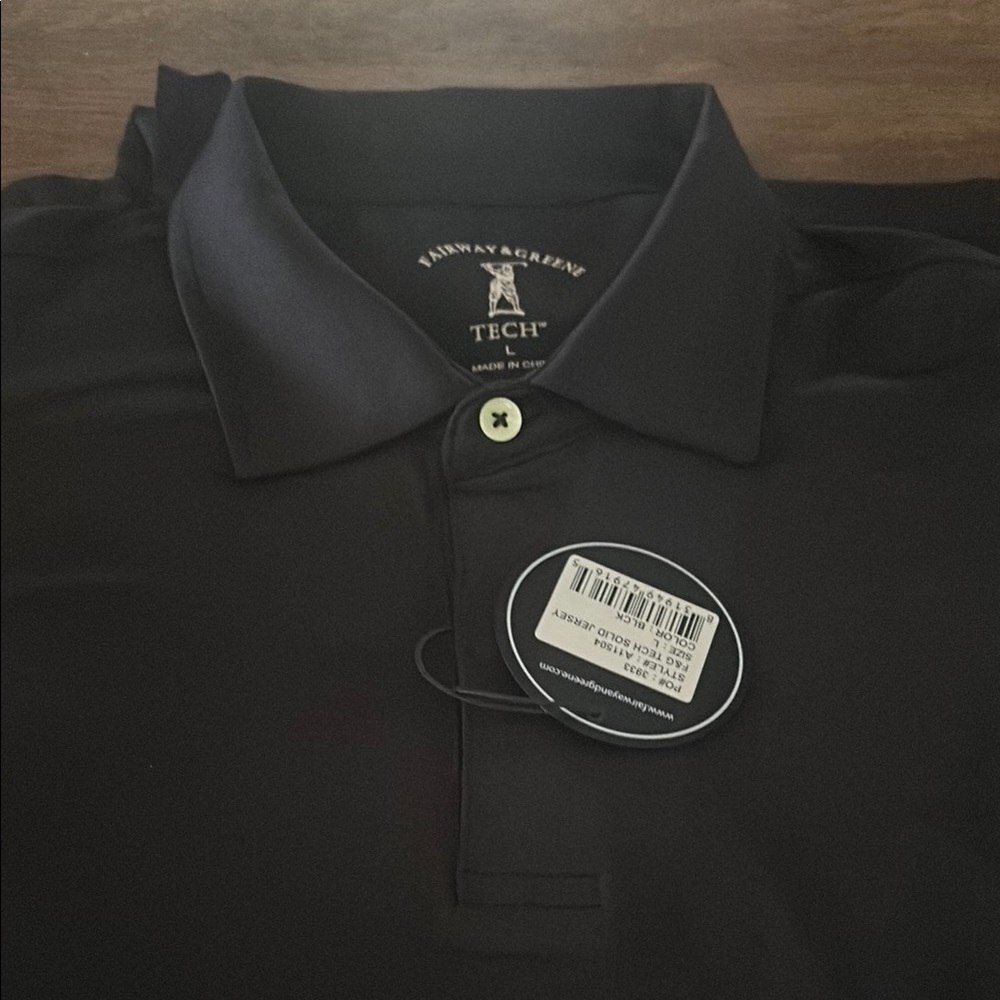 Fairway & Greene Black Polo Shirt Classic Design